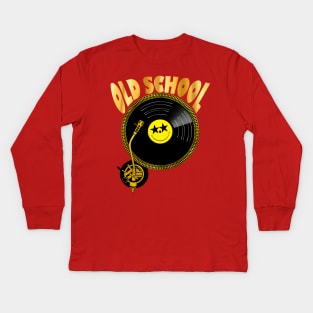 old school is gold Kids Long Sleeve T-Shirt